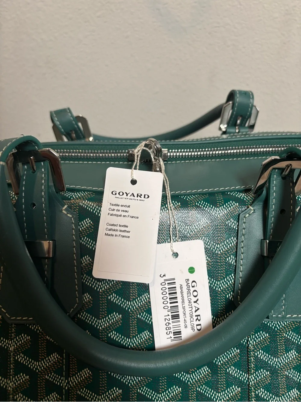 Authentic Goyard Green Patterned Tote Bag - Designer Style